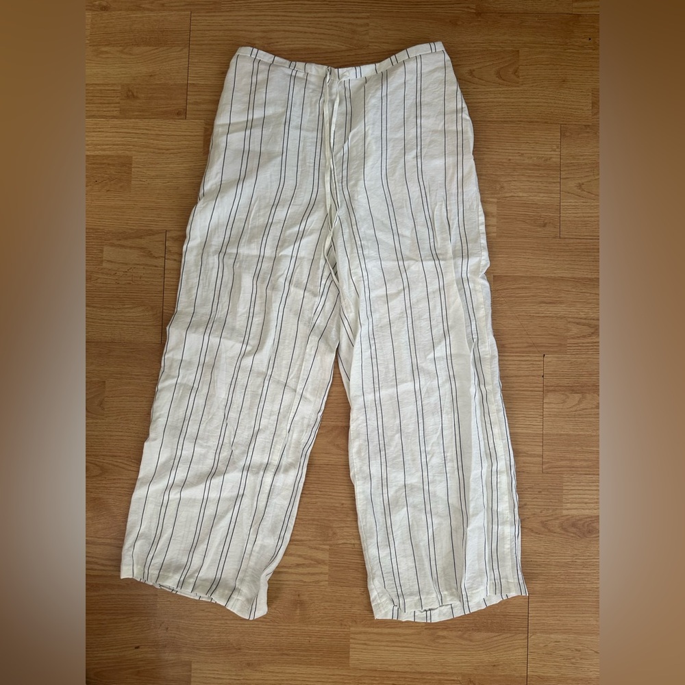 Joie White and Black Striped women’s slack